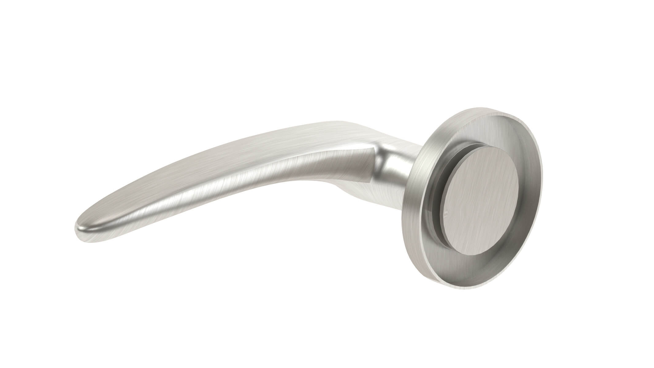 Eurospec Tirolo Satin Stainless Steel Solid Door Handle 3D Model by