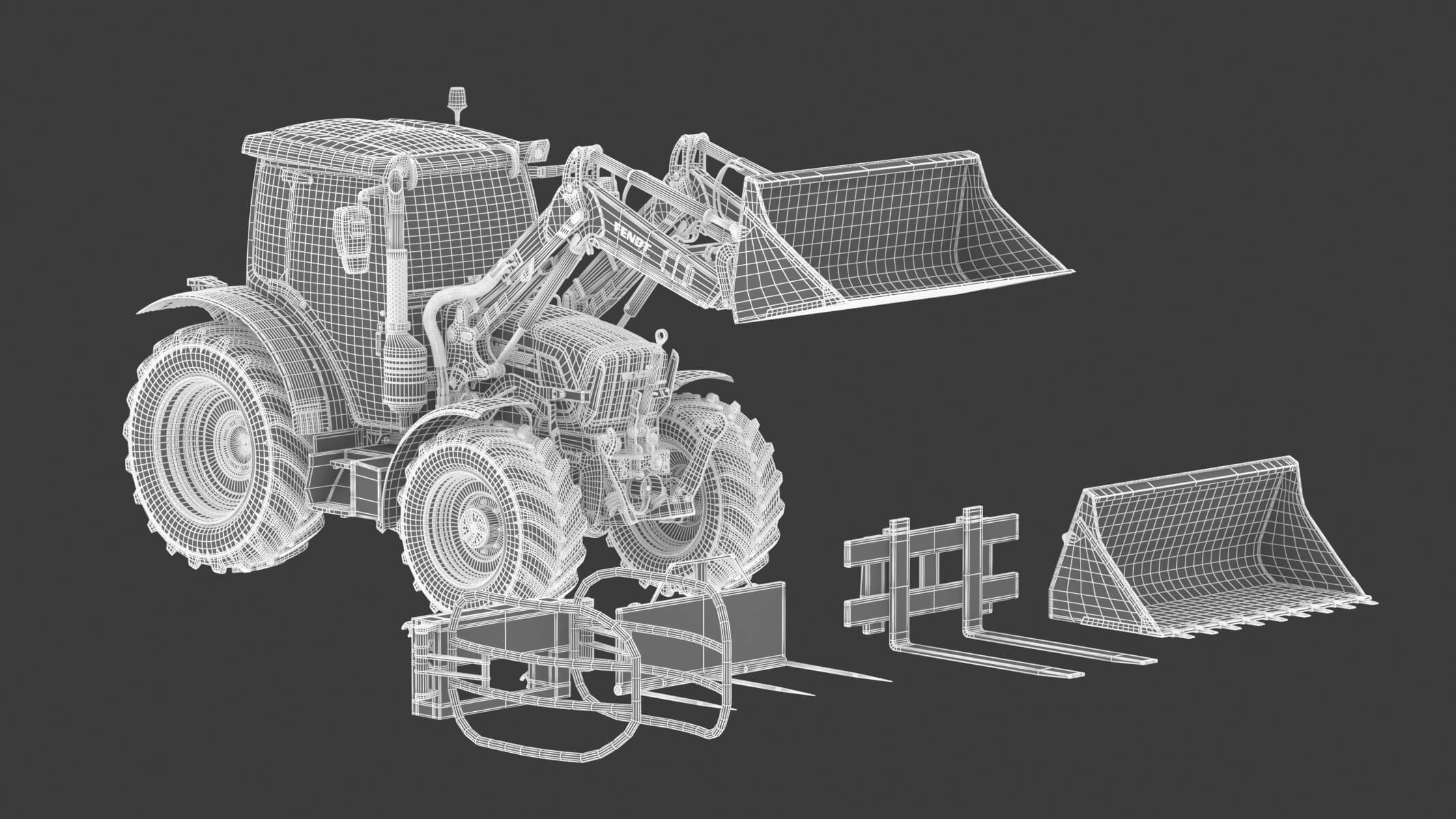 Fendt Cargo Frontloader - 3D Model by frezzy