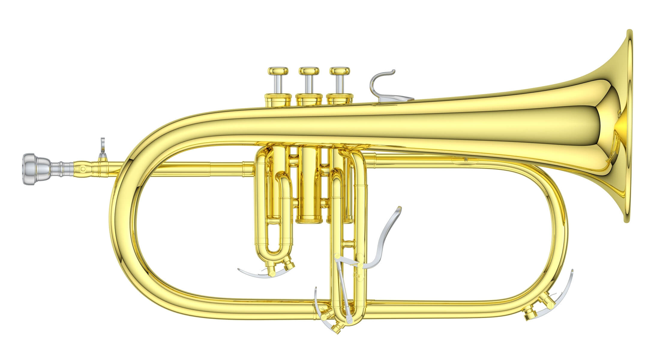 Flugel Rond Flugelhorn - 3D Model by frezzy