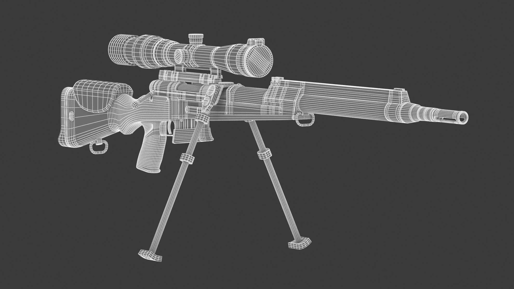 FR F2 Sniper Rifle - 3D Model by frezzy