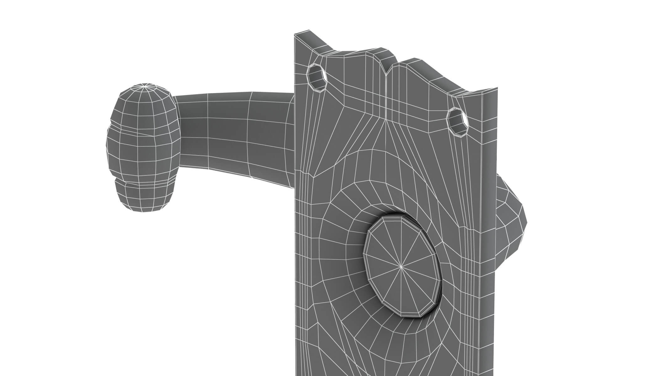 Frelan Regal Black Antique Handle 3D Model by frezzy