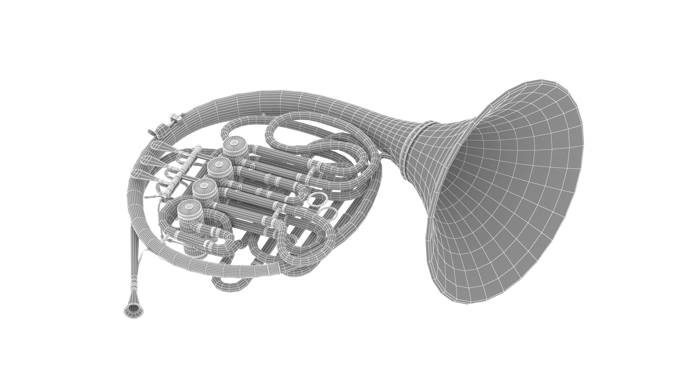 French Horn 3D Model by frezzy