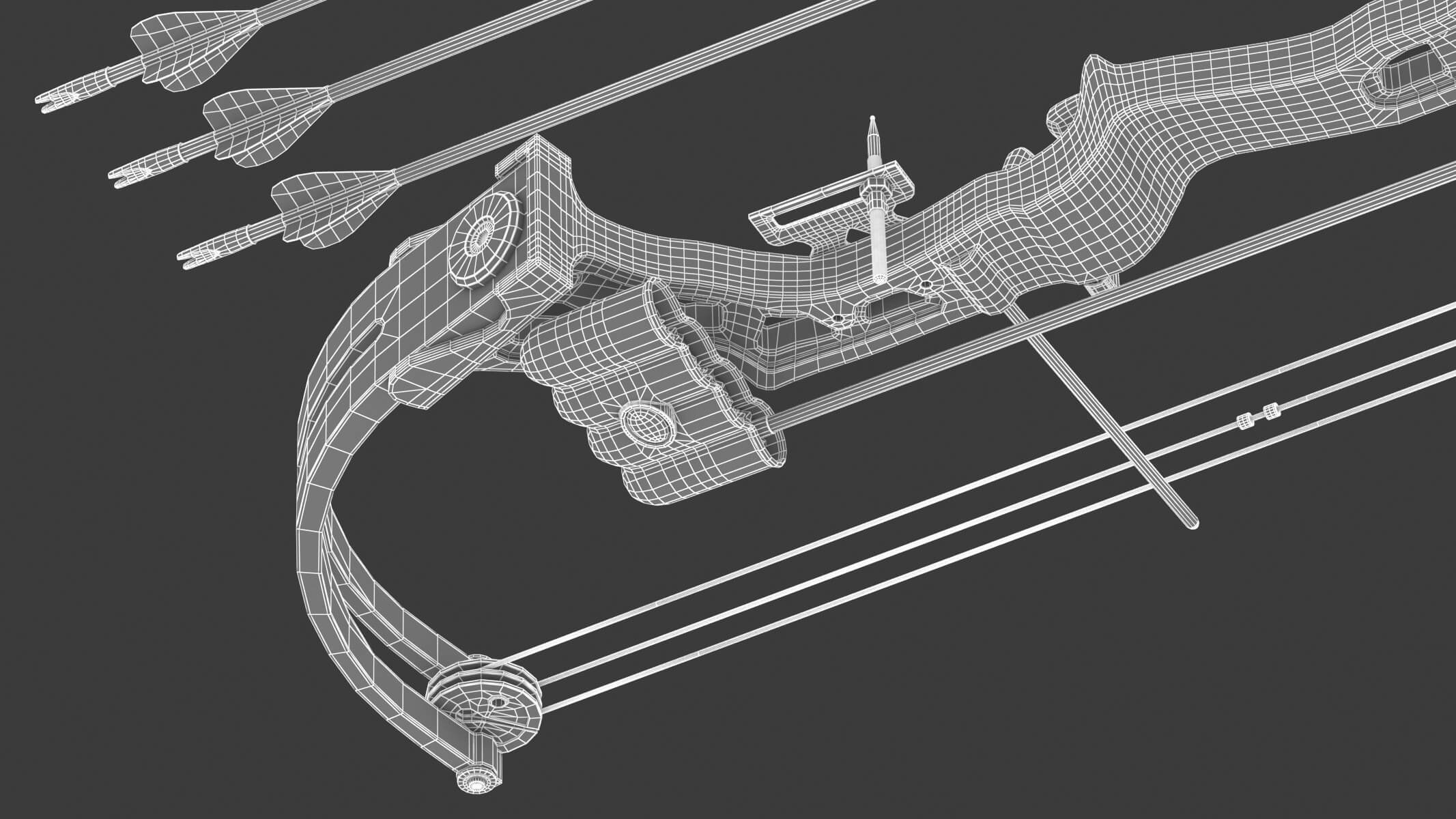 Generic Bow and Arrow 3D Model by frezzy