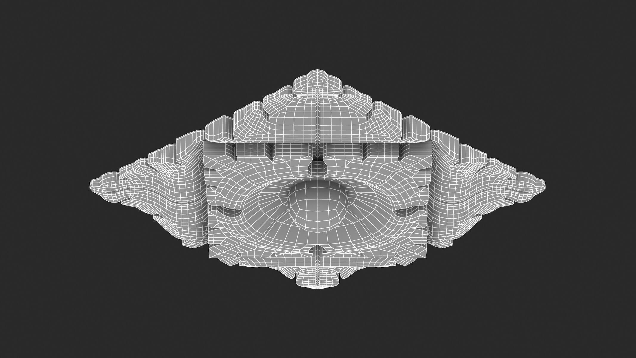 Gothic Ornament 001 - 3D Model by frezzy