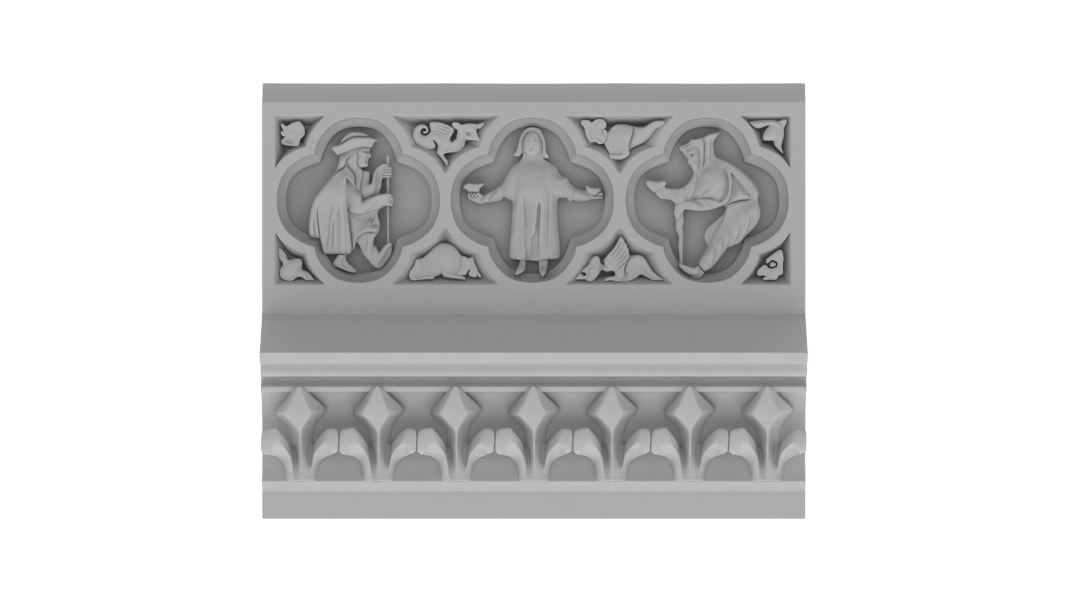 Gothic Ornament 049 - 3D Model by frezzy