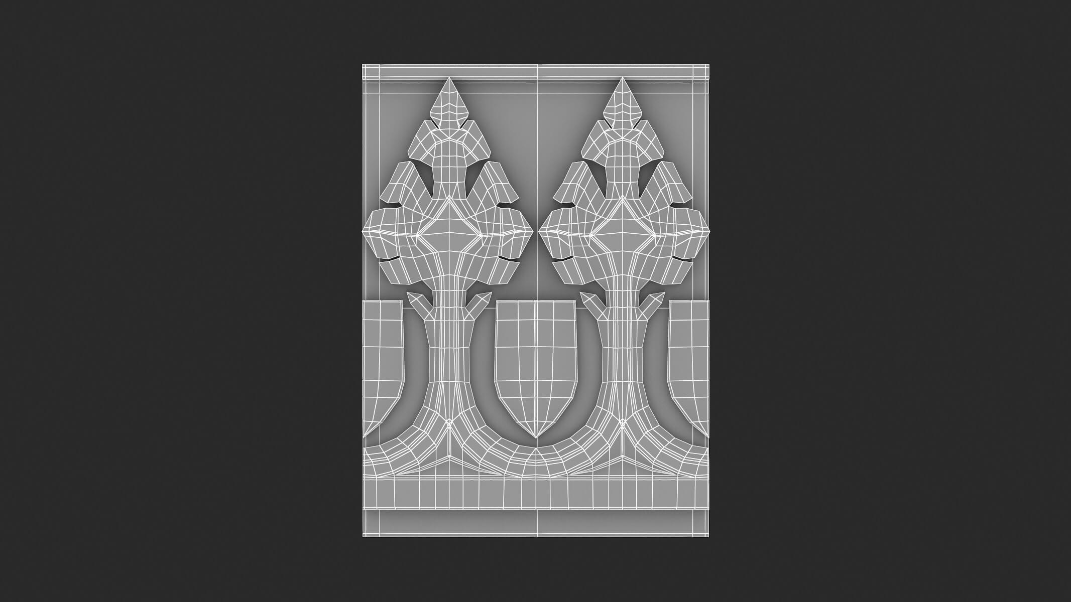 Gothic Ornament 078 3D Model by frezzy