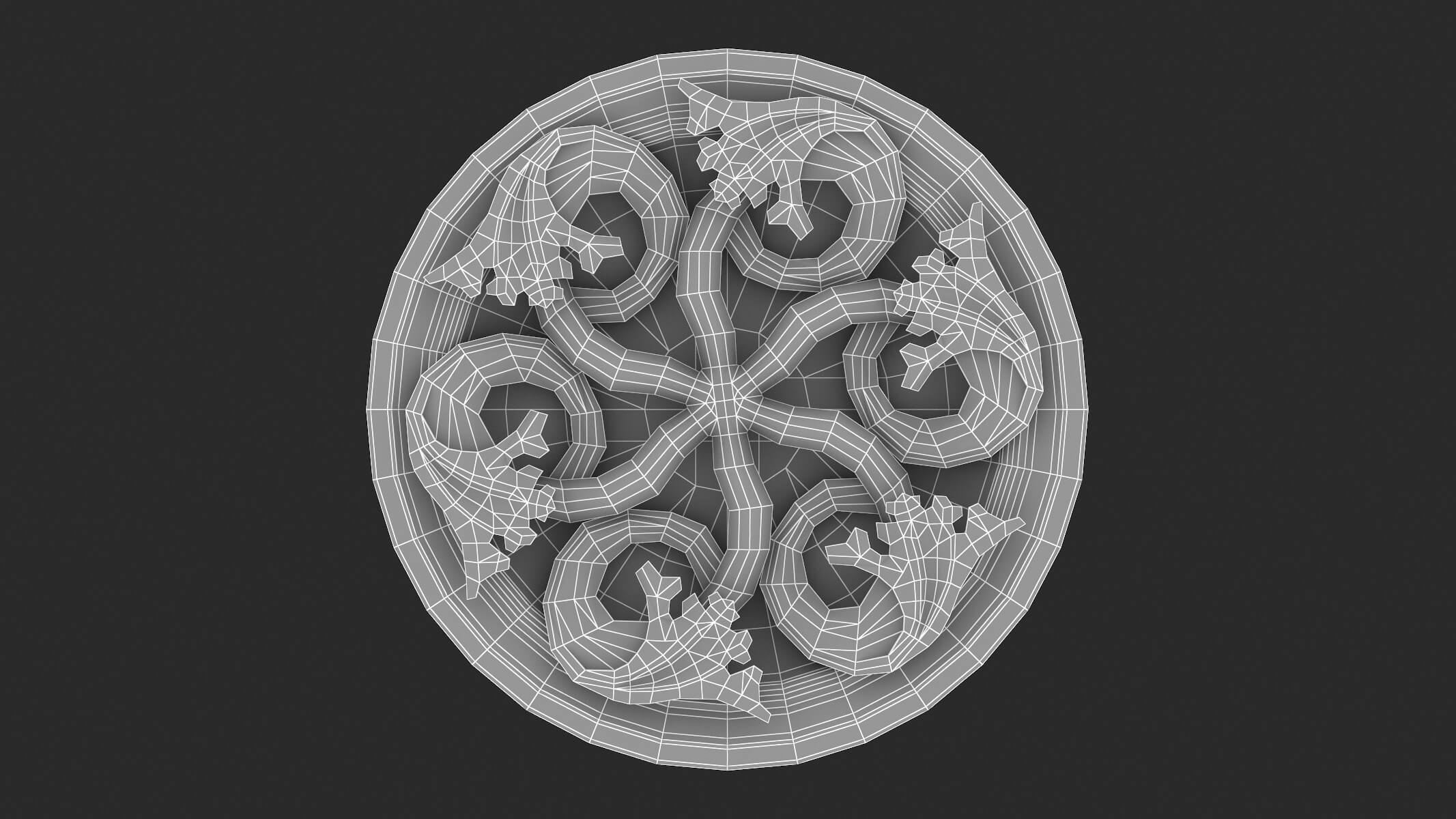 Gothic Ornament 092 3D Model by frezzy