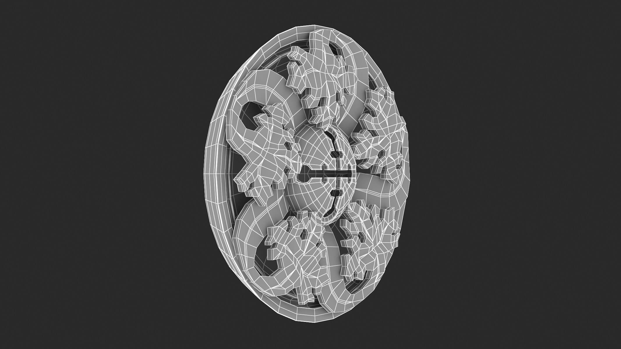 Gothic Ornament 095 3D Model by frezzy