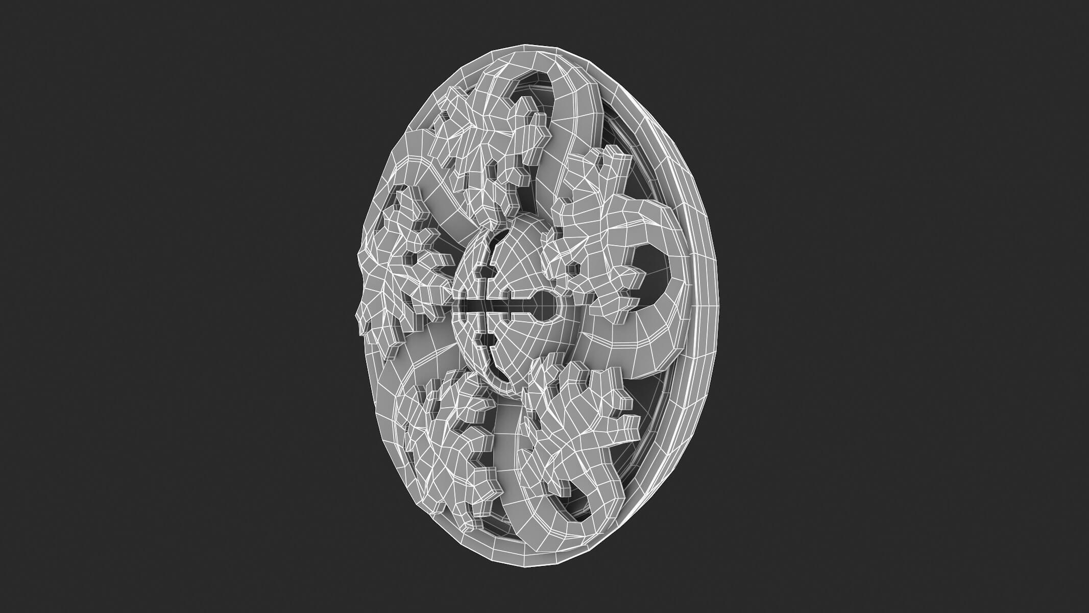 Gothic Ornament 095 3D Model by frezzy