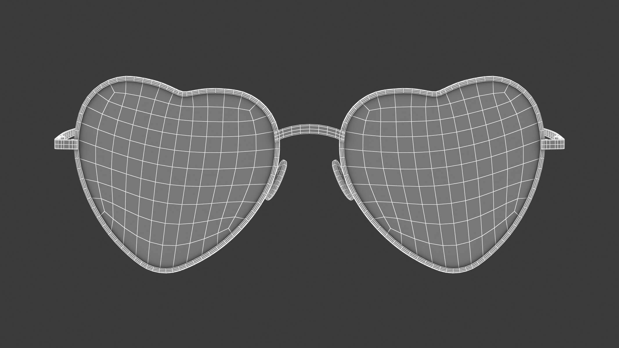 Heart Sunglasses 3D Model by frezzy