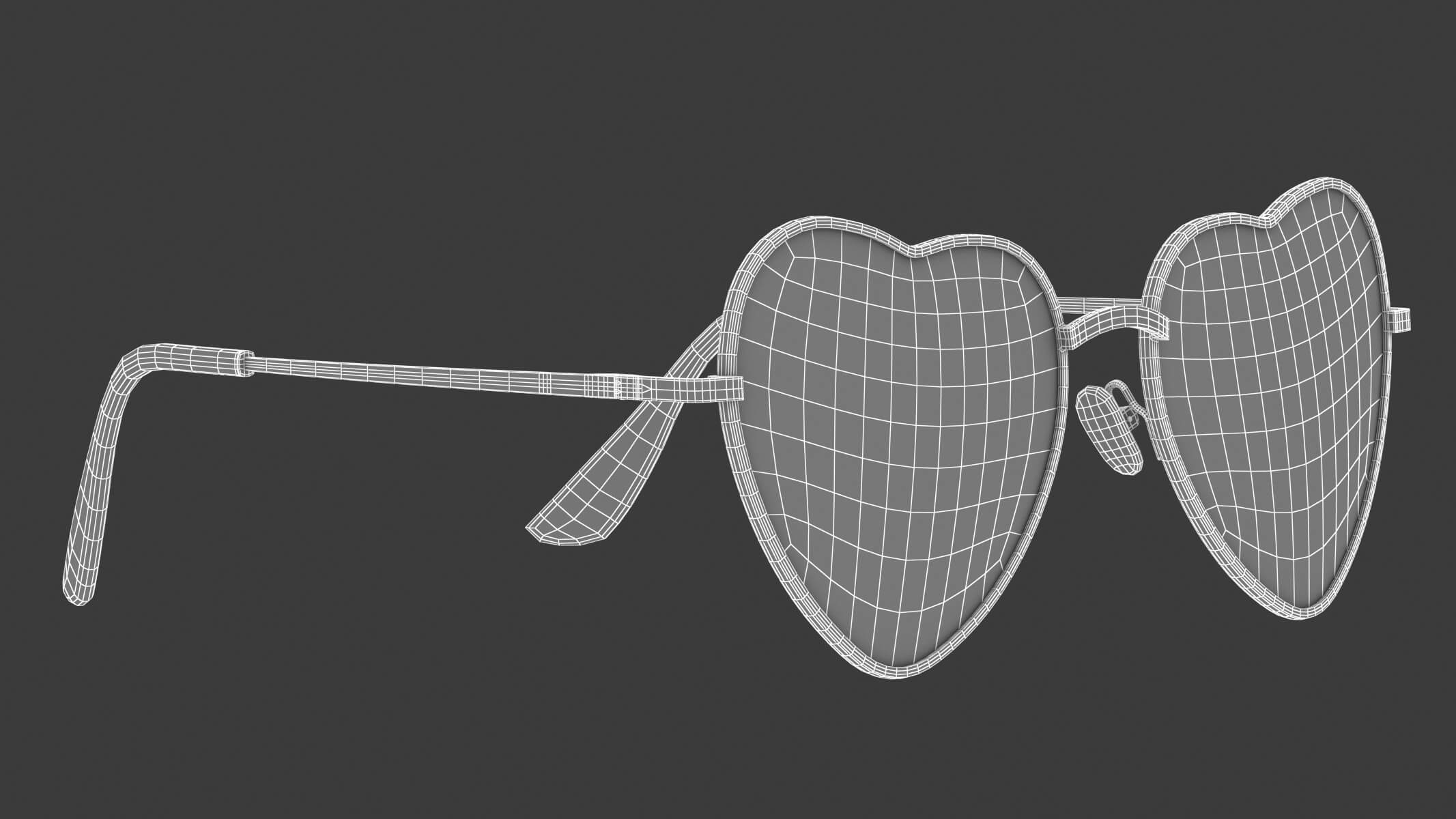 Heart Sunglasses 3D Model by frezzy