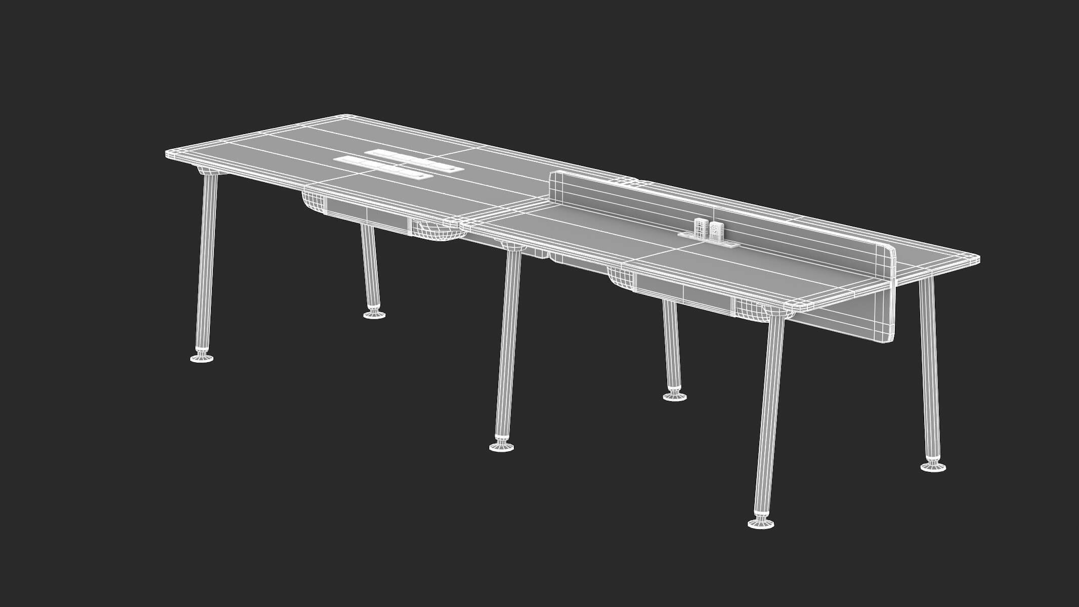 Herman Miller Desk Memo 5 3D Model by frezzy