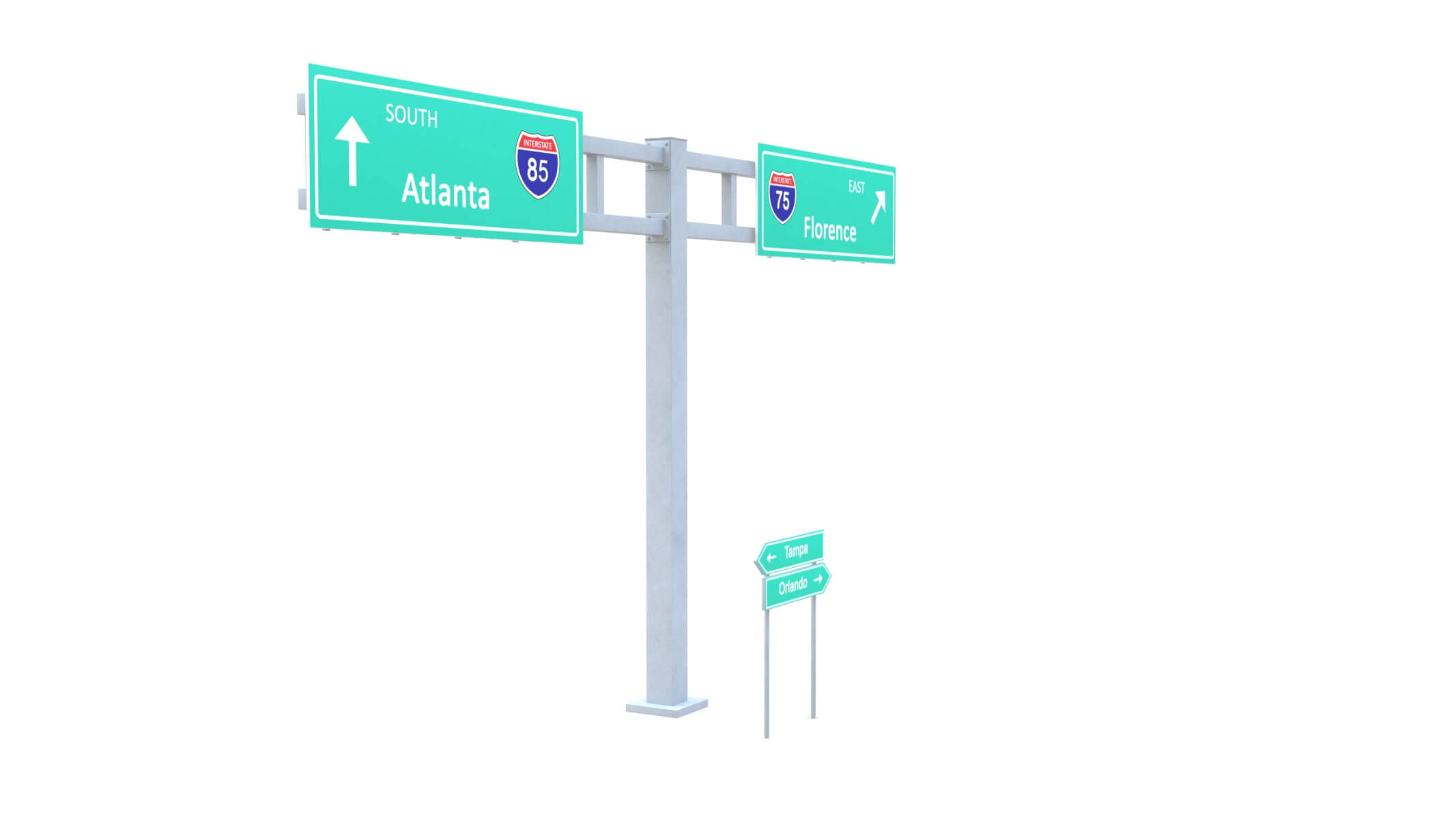 Highway Sign 03 - 3D Model by frezzy