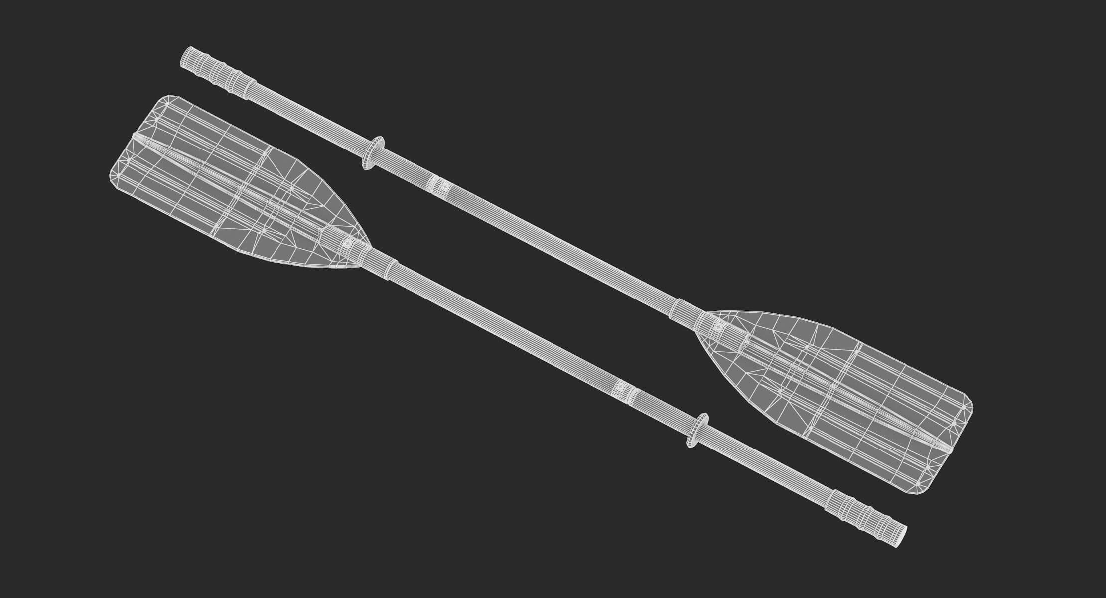 Intex Boat Oars 3D Model by frezzy