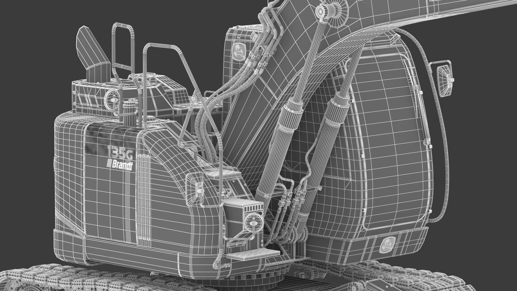 John Deere 135G and Bucket - 3D Model by frezzy