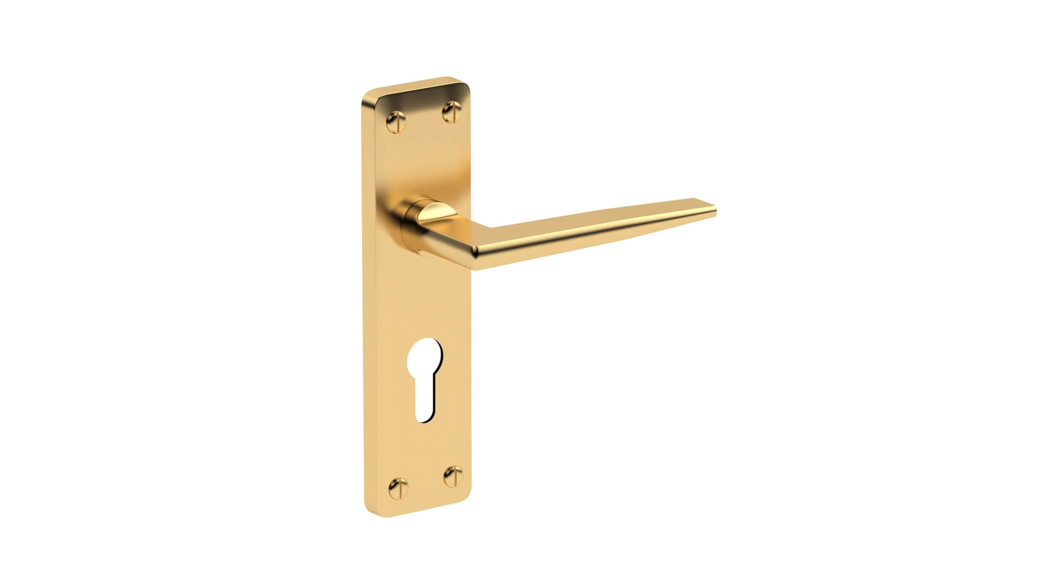 Kendal Door Handle Brass 3D Model by frezzy