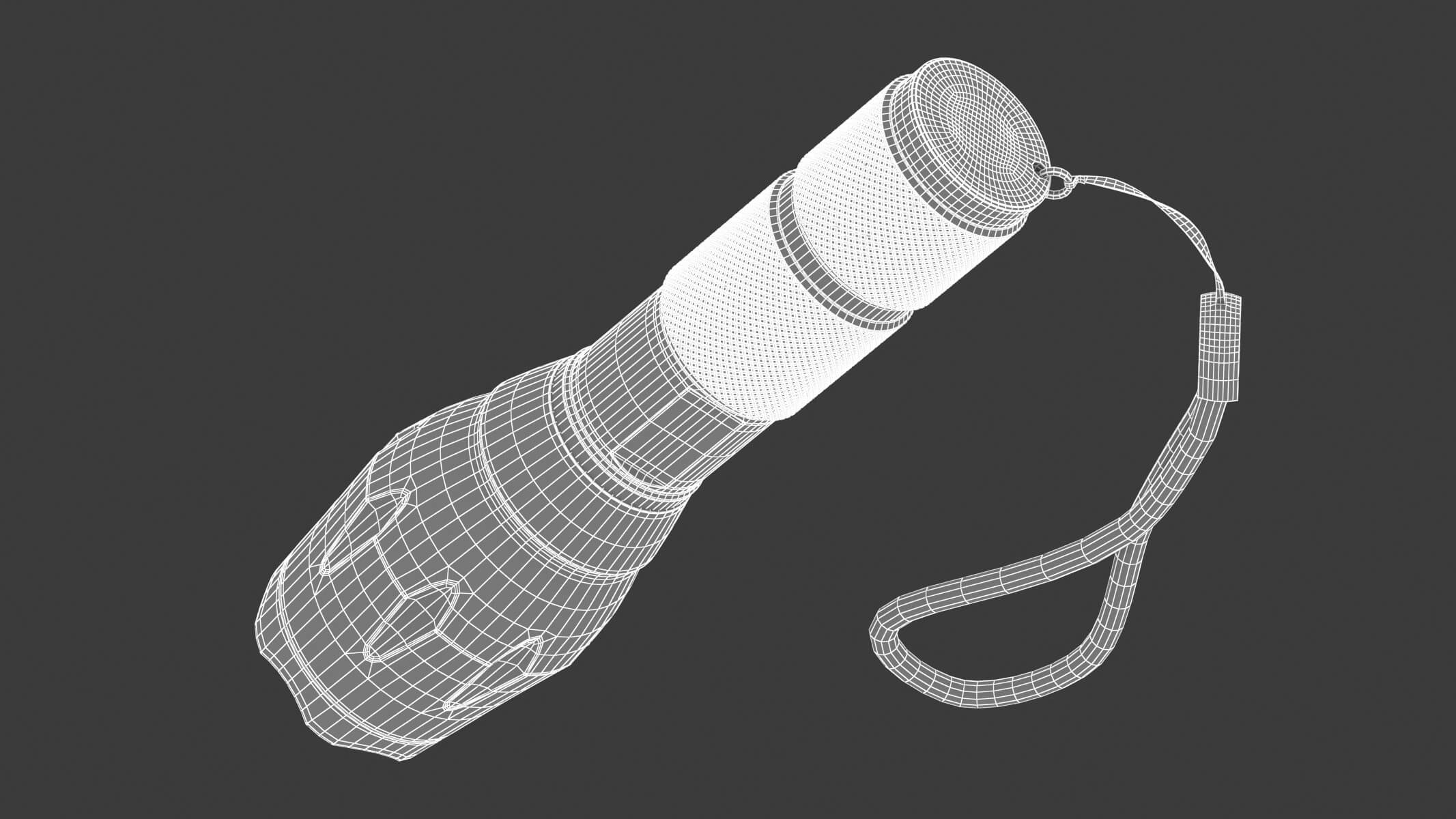 LED Tactical Flashlight - 3D Model by frezzy