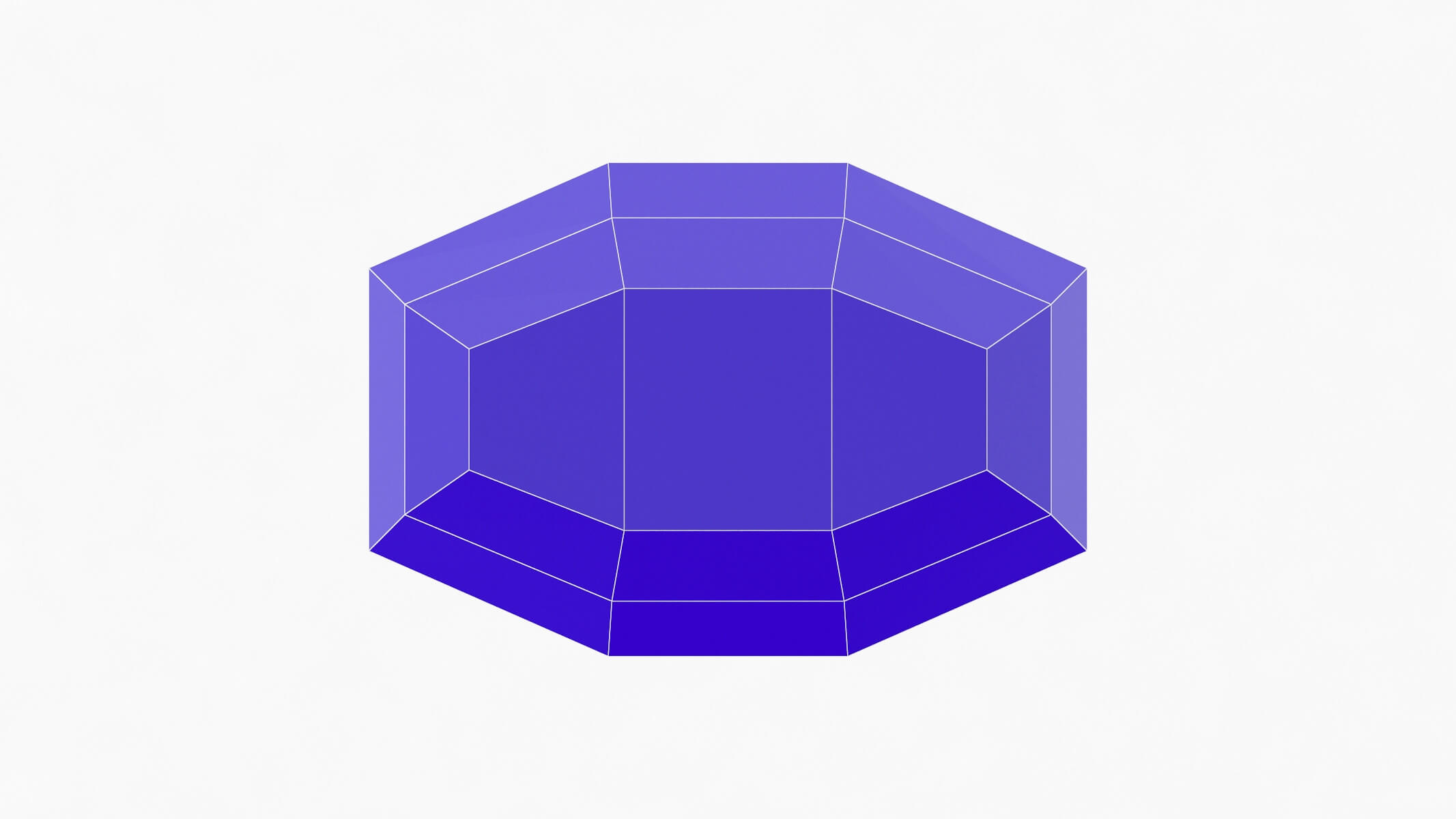 Long Octagon Gemstone 3D Model by frezzy