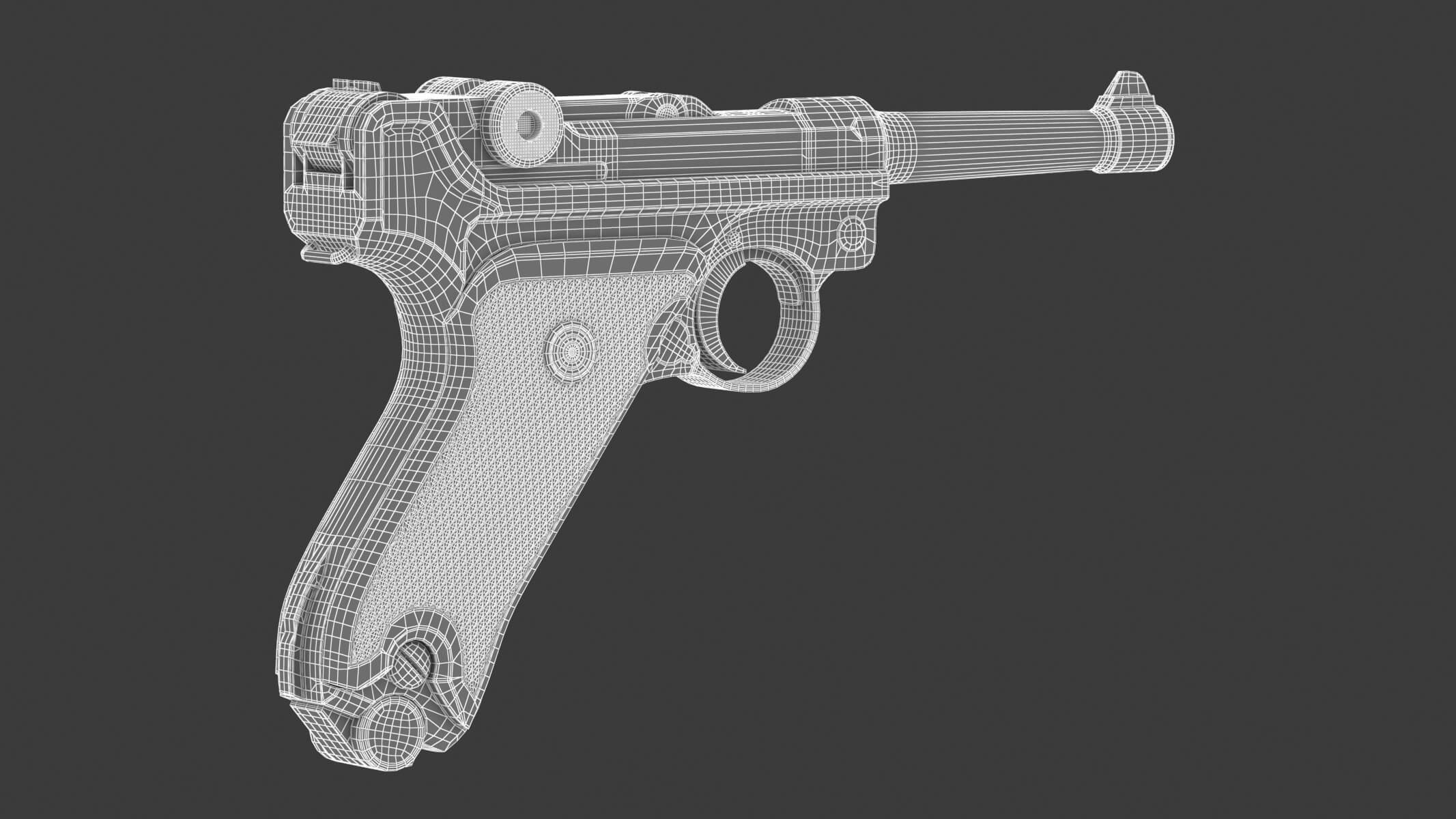 Luger Pistol - 3D Model by frezzy
