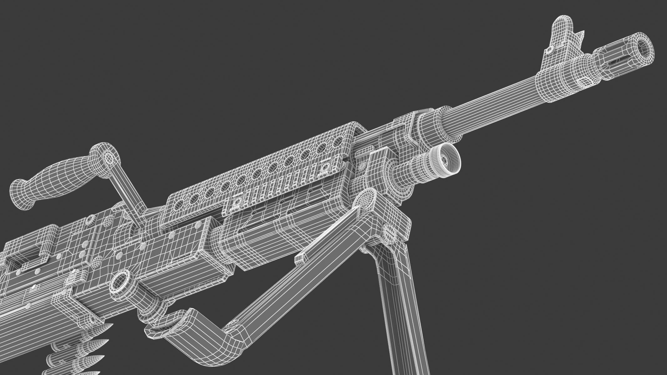 M240 Machine Gun 3D Model by frezzy