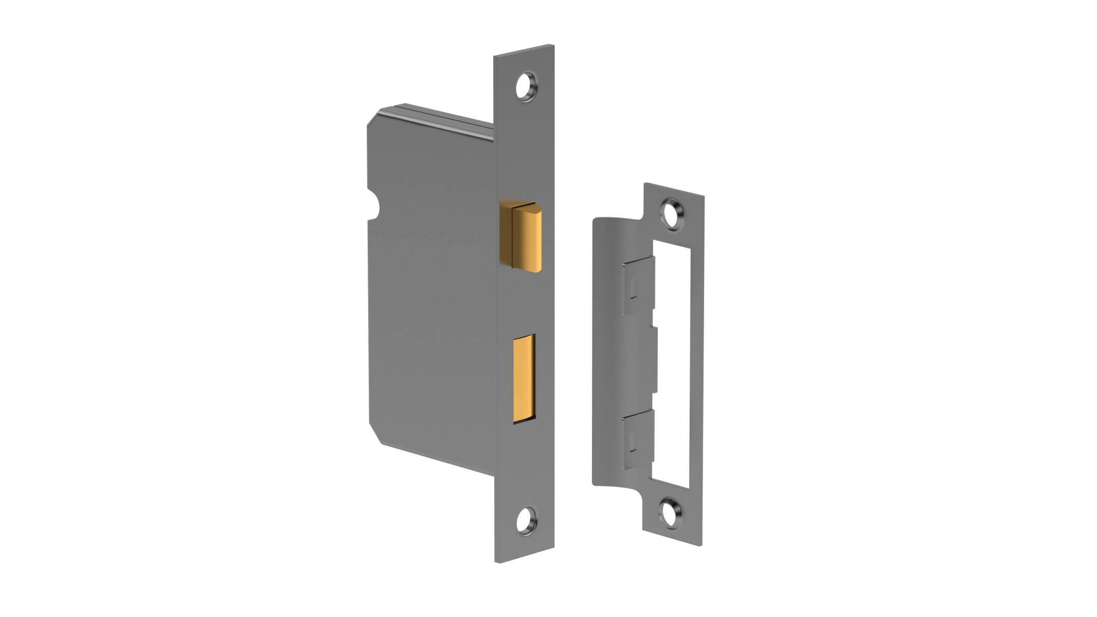 Matt Black Sash Lock 3D Model by frezzy