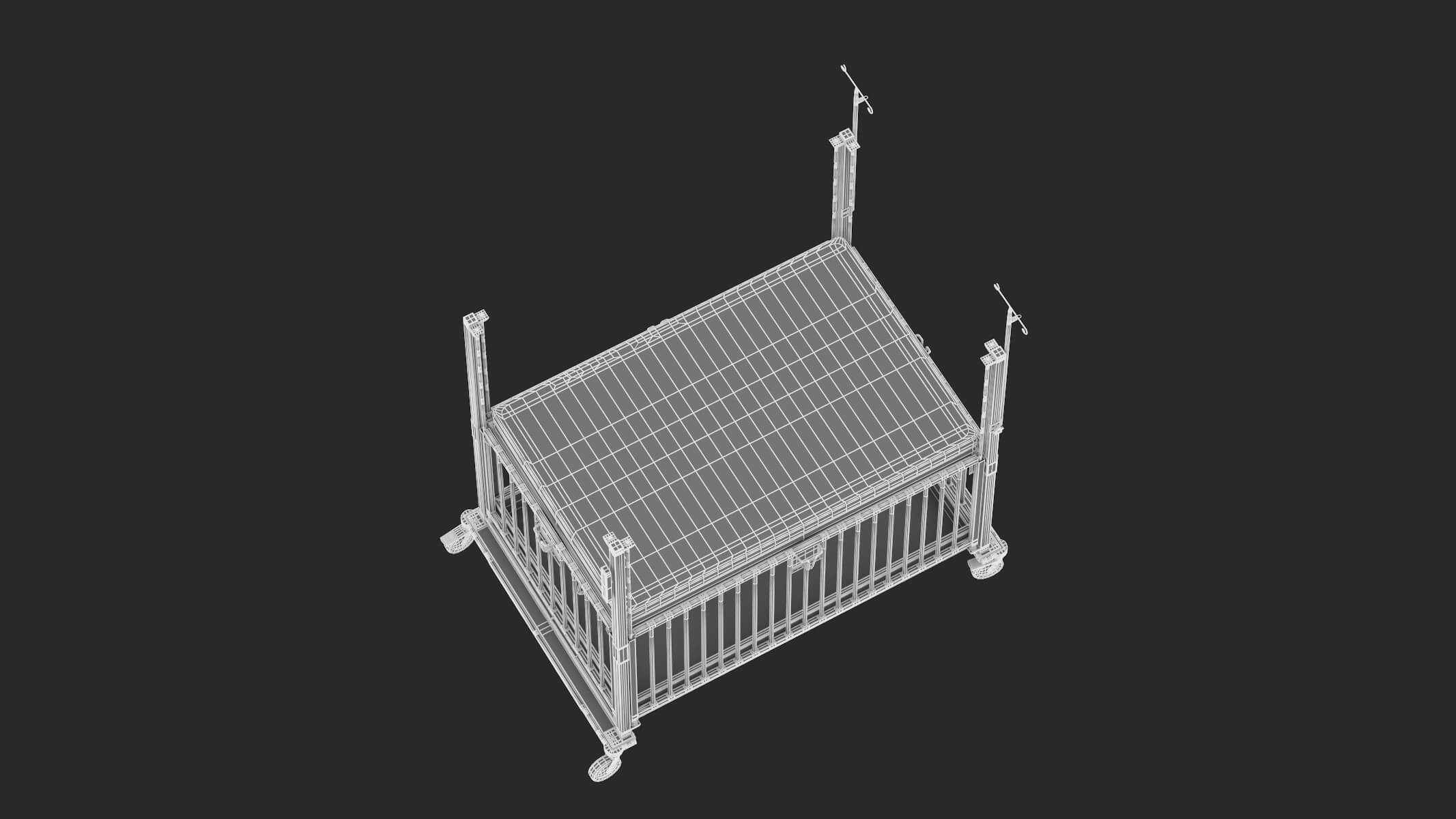 Medical Baby Cribs 3D Model by frezzy