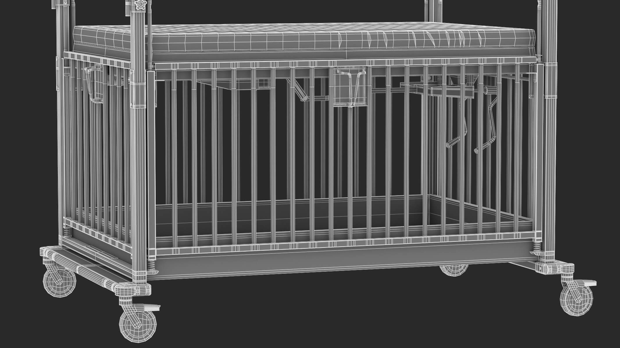 Medical Baby Cribs 3D Model by frezzy