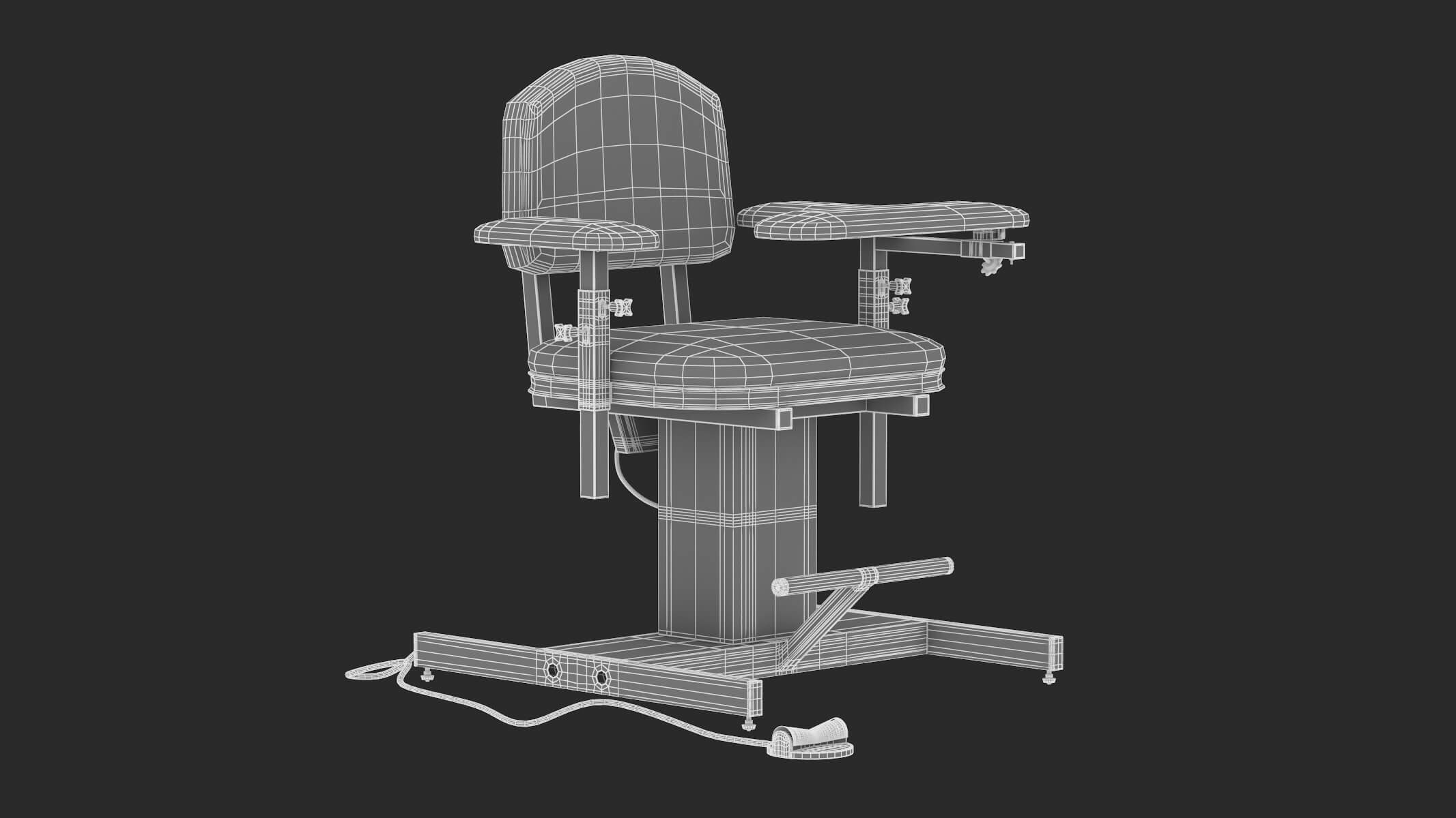 Medical Blood Drawing Chair 3D Model by frezzy