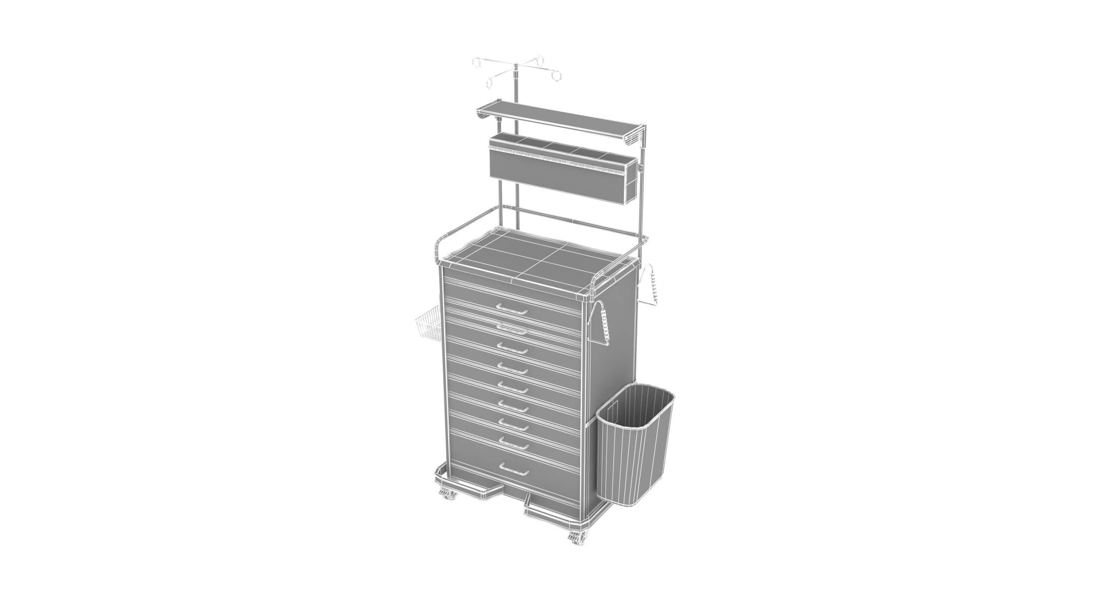 Medical Supply Cart 3D Model by frezzy