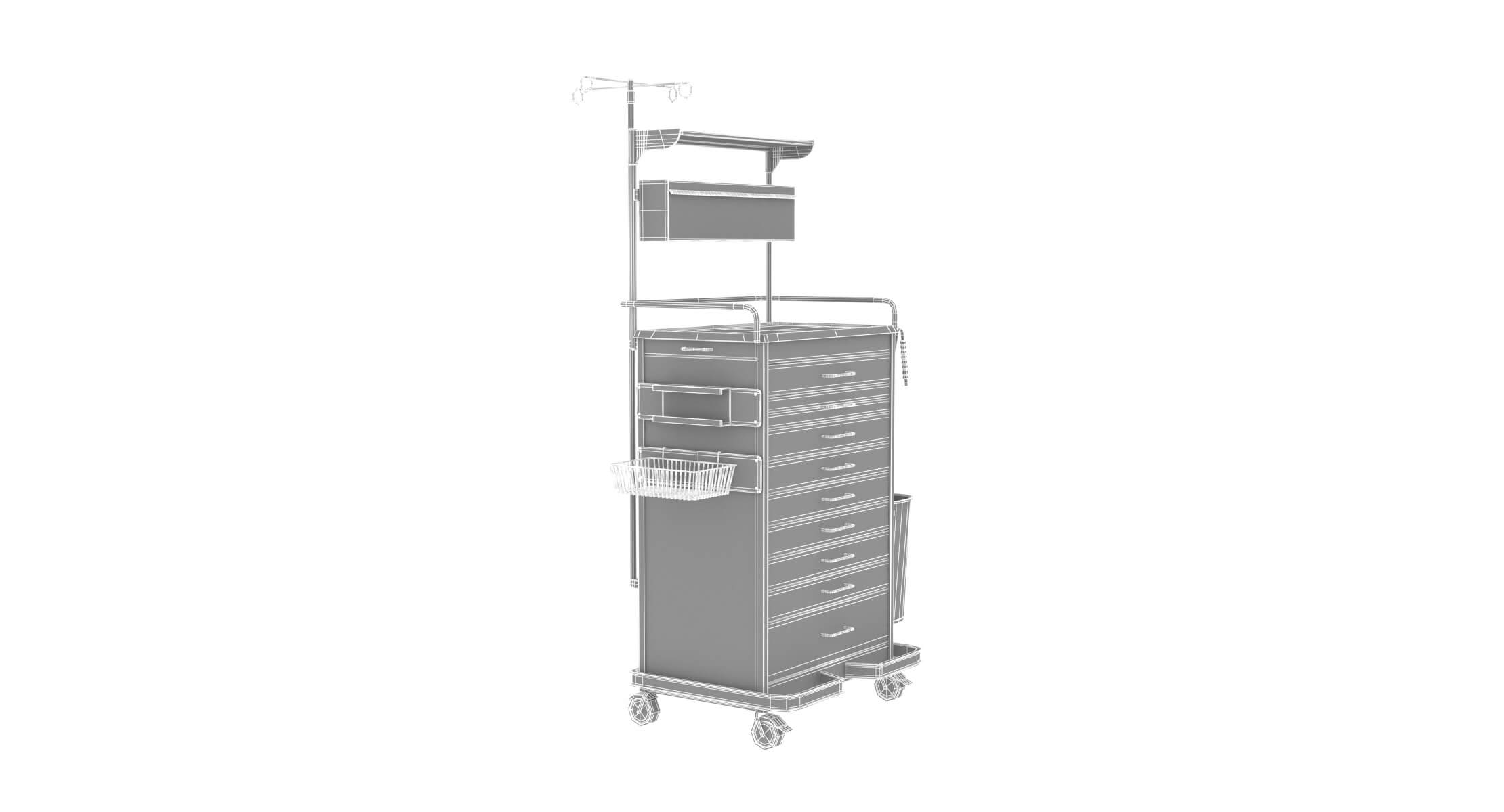 Medical Supply Cart 3D Model by frezzy
