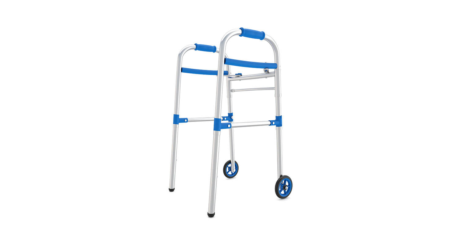 Medical Walker With Wheels 3D Model by frezzy