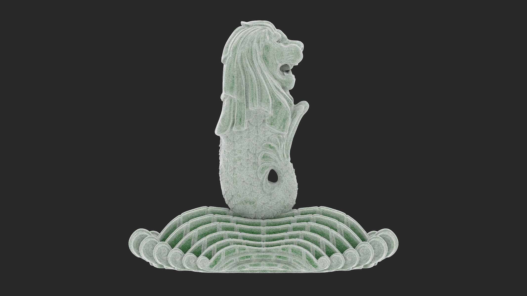 Merlion Statue 3D Model by frezzy