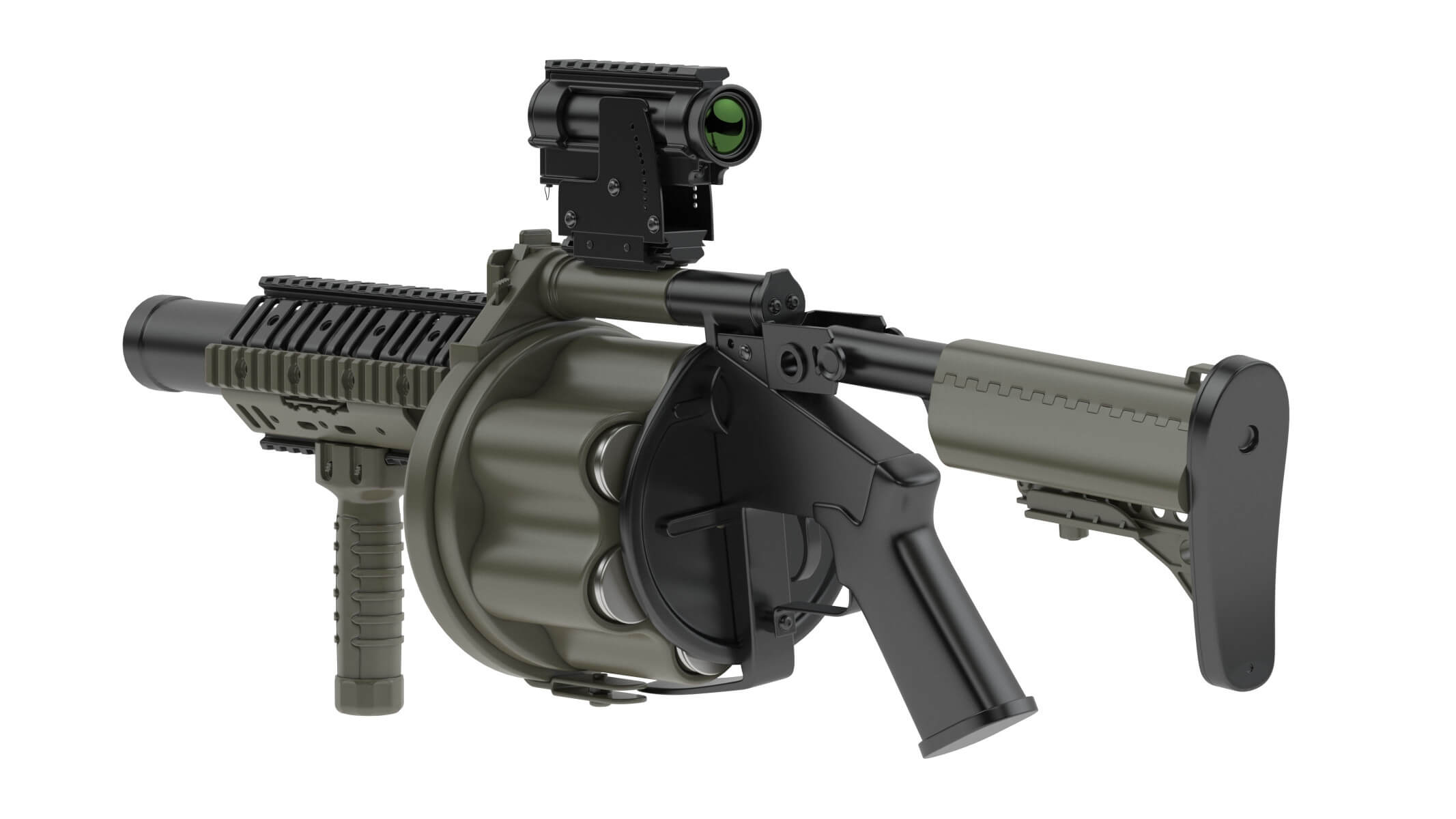 Milkor MGL 3D Model by frezzy