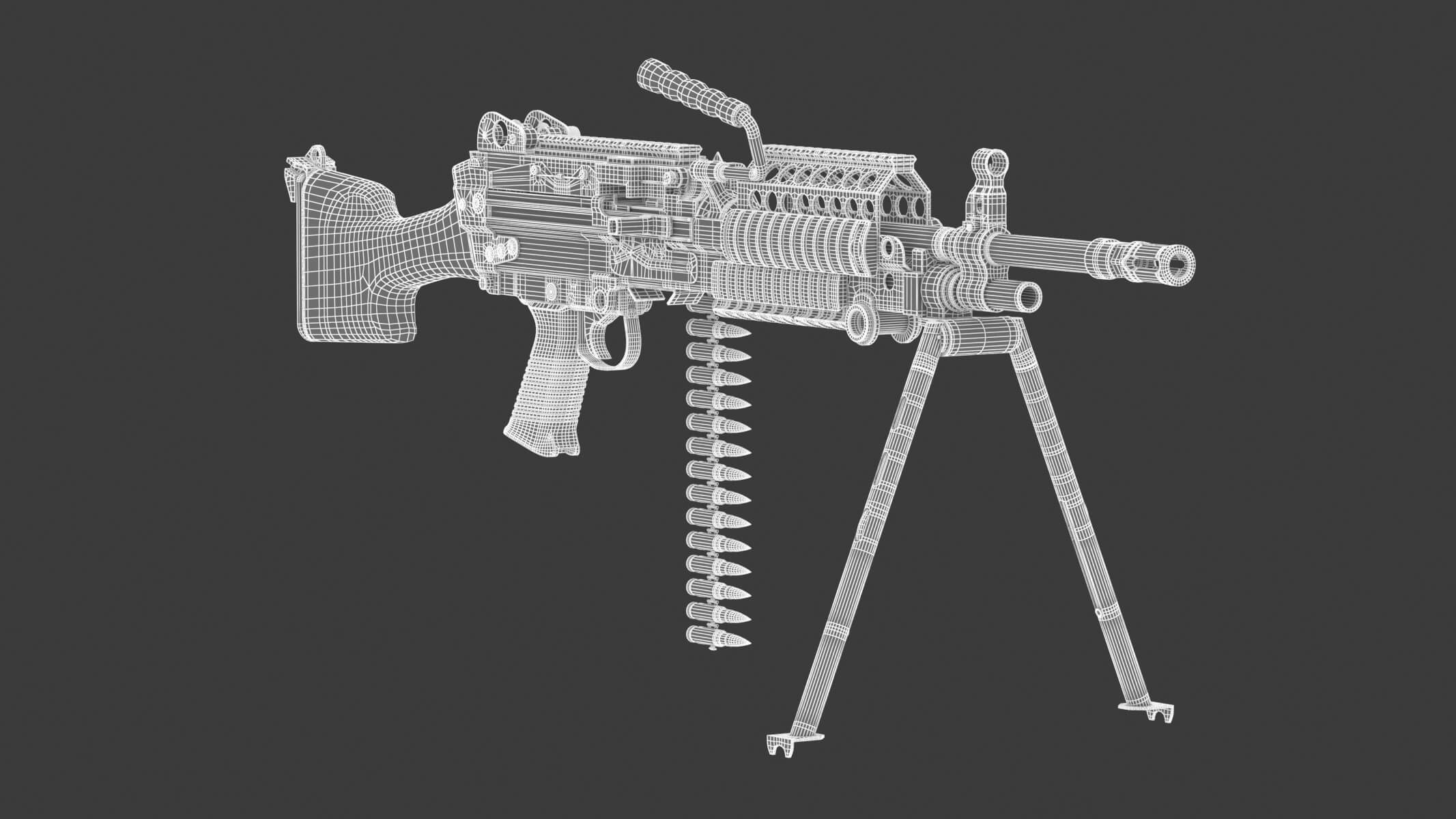 MK 48 Machine Gun - 3D Model by frezzy