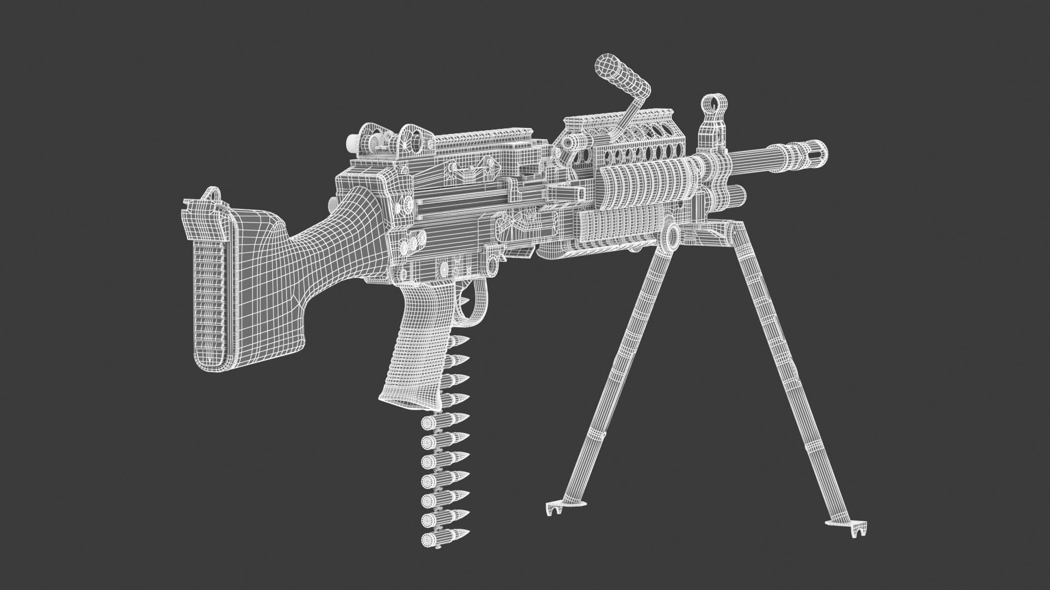 MK 48 Machine Gun - 3D Model by frezzy