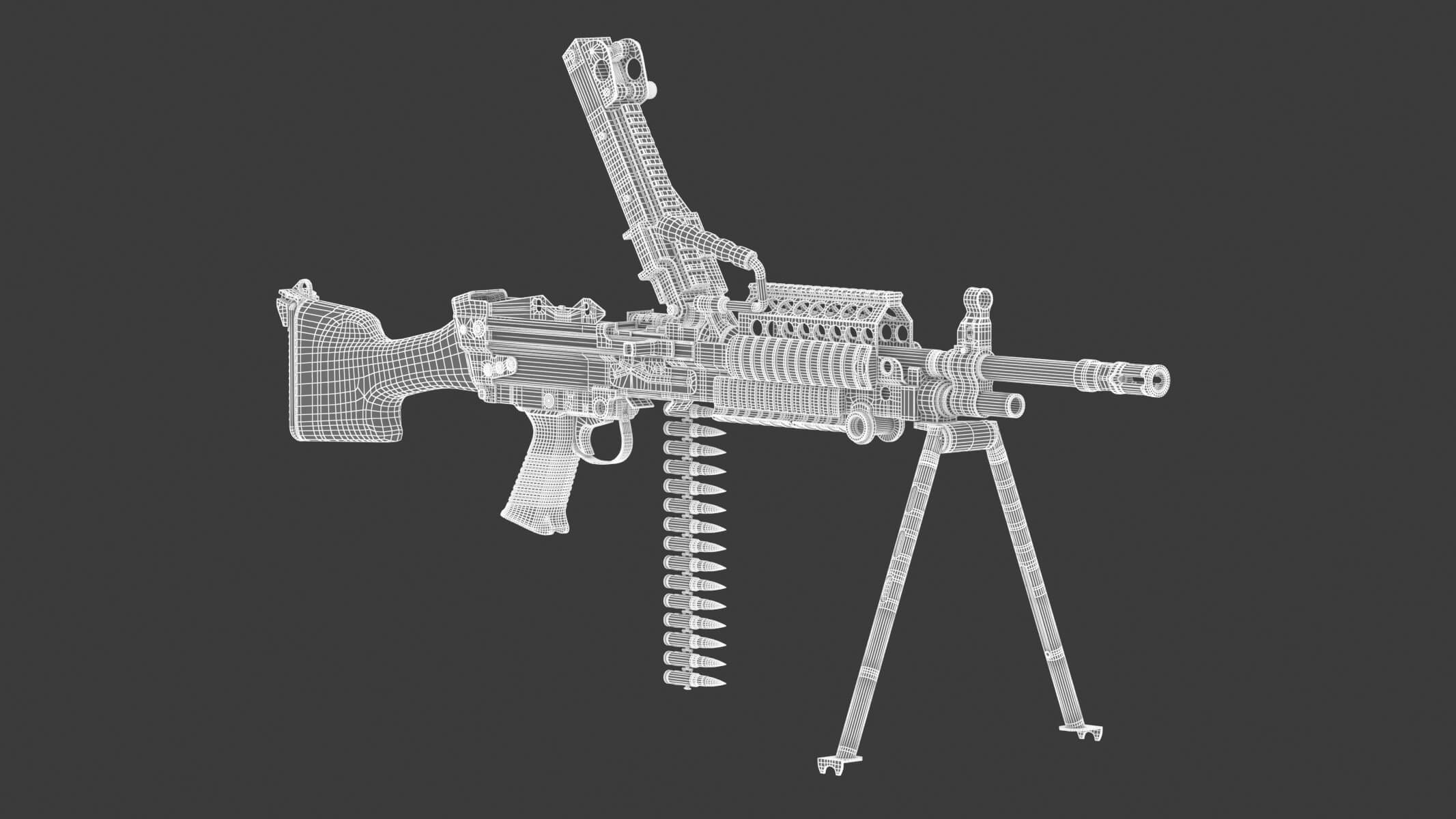 MK 48 Machine Gun - 3D Model by frezzy