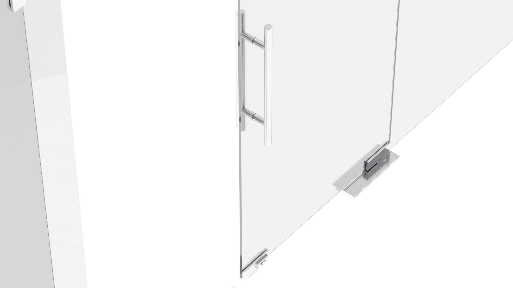 Office Tempered Glass Door 3D Model by frezzy