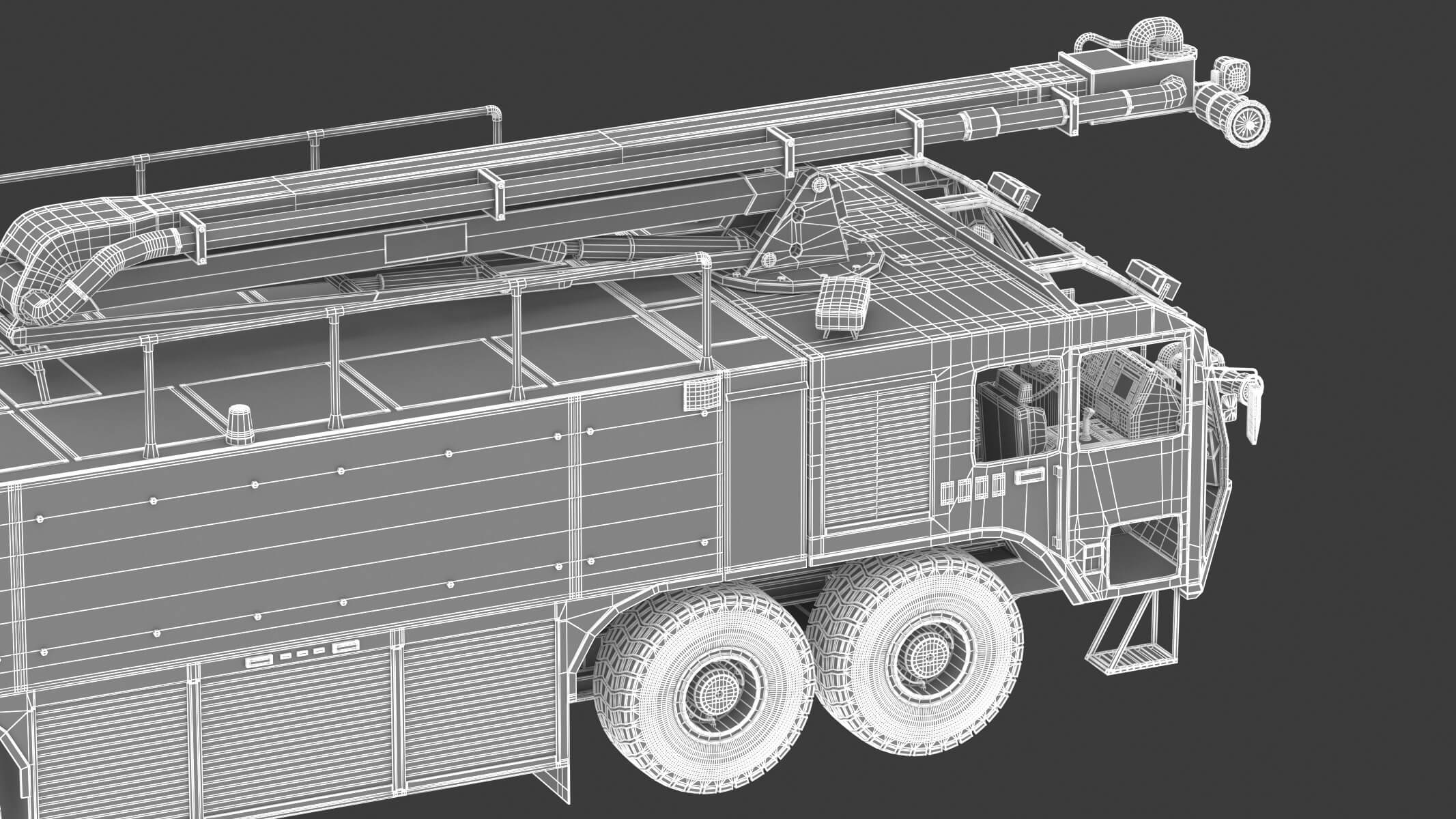Oshkosh Striker 4500 ARFF Airport Engine - 3D Model by frezzy