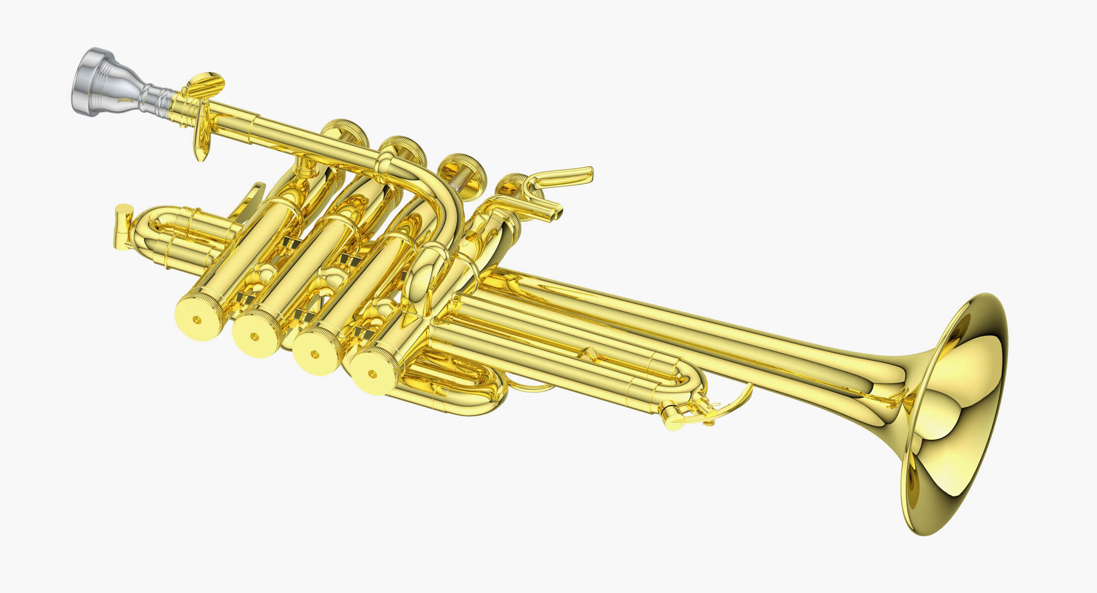 Piccolo Trumpet 3D Model by frezzy