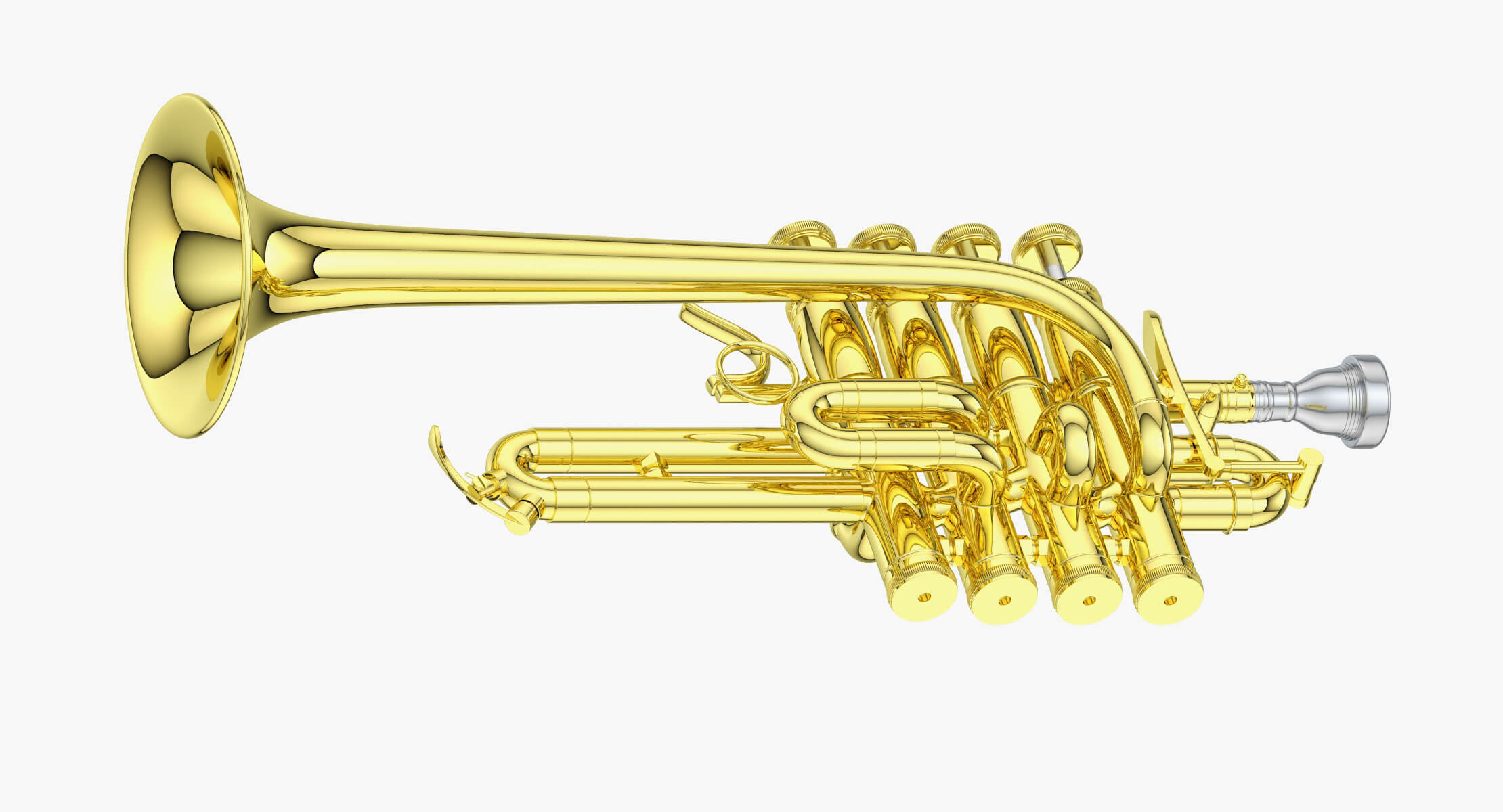 Piccolo Trumpet 3D Model by frezzy