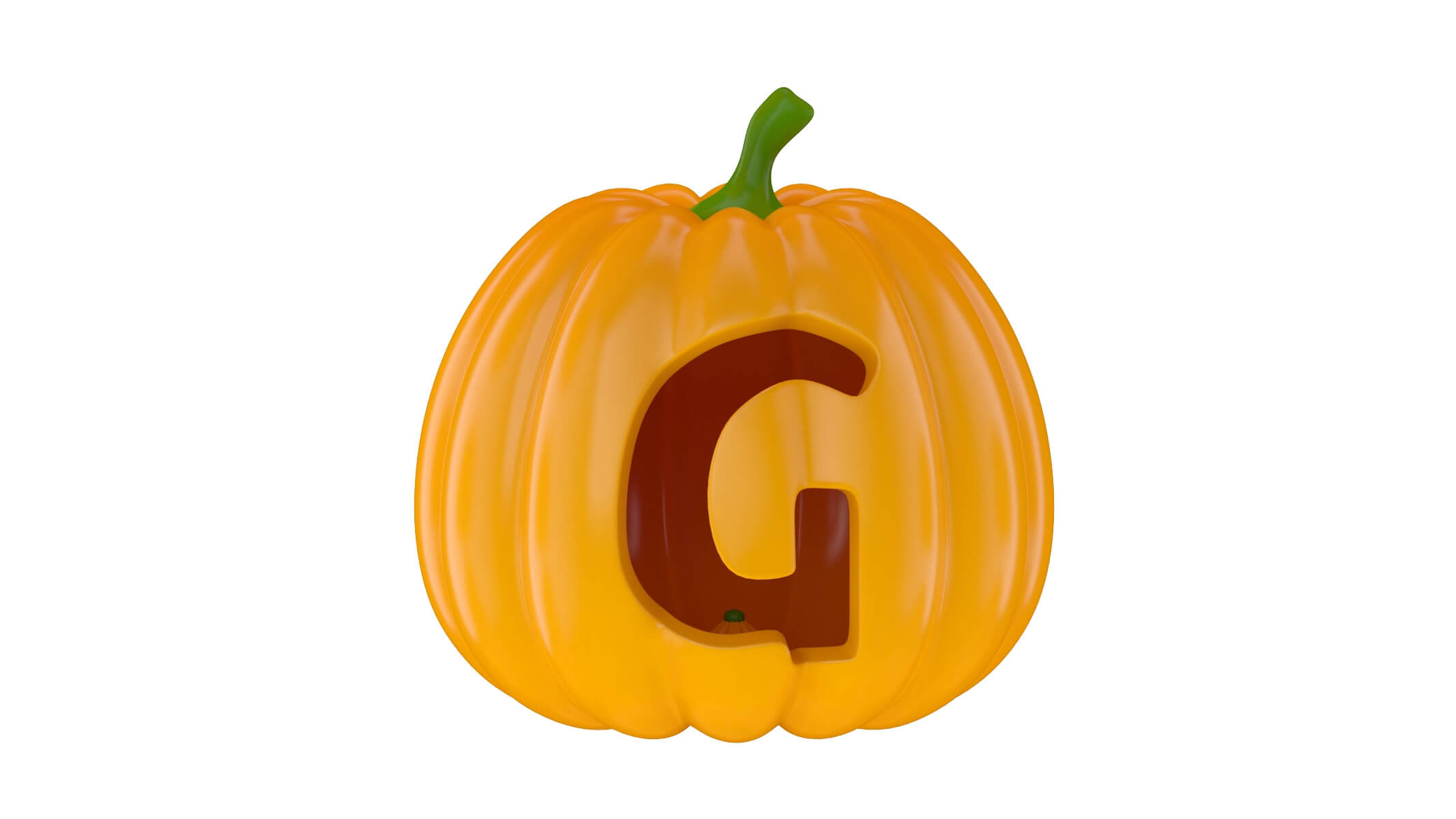 Pumpkin Alphabet - 3D Model by frezzy