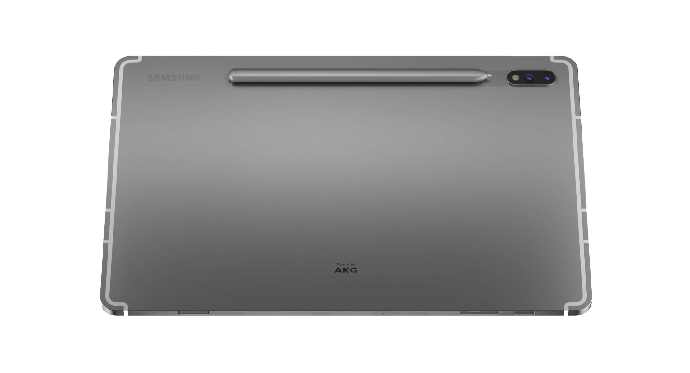 Samsung Galaxy Tab S7 Mystic Silver - 3D Model by frezzy