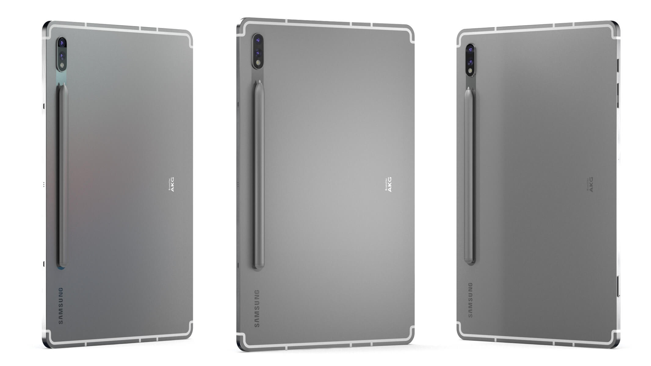 Samsung Galaxy Tab S7 Mystic Silver - 3D Model by frezzy