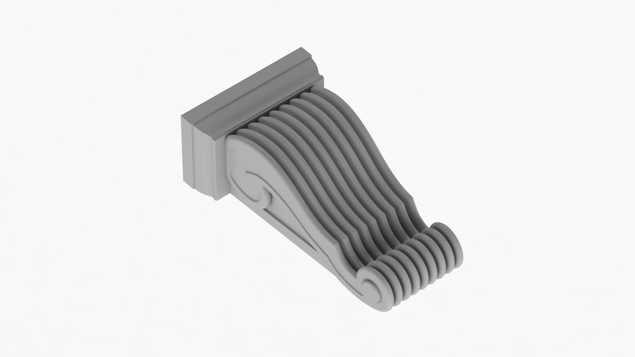 Scroll Corbel 05 - 3D Model by frezzy