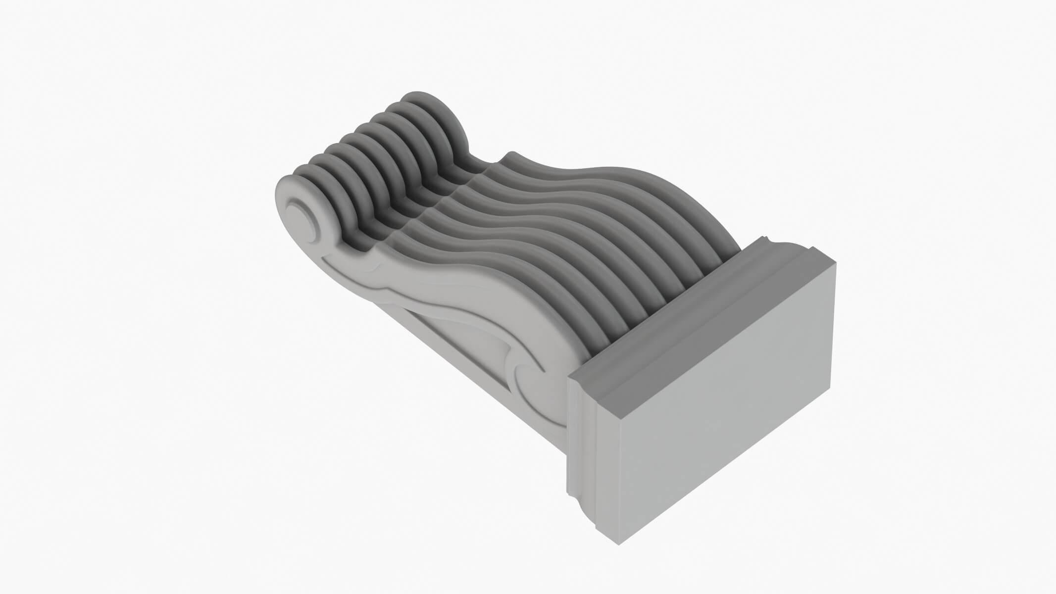 Scroll Corbel 05 - 3D Model by frezzy