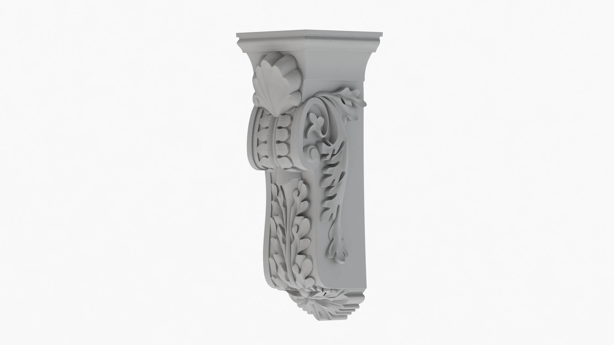 Scroll Corbel 09 - 3D Model by frezzy