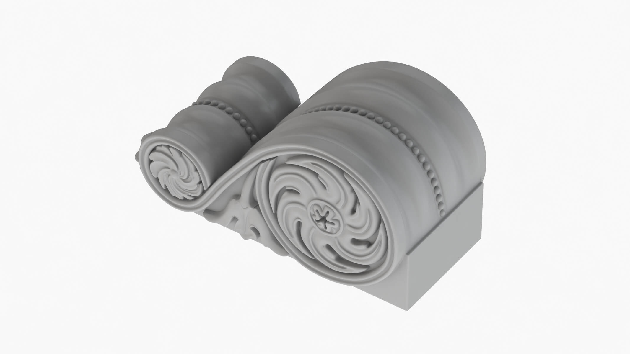 Scroll Corbel 21 - 3D Model by frezzy