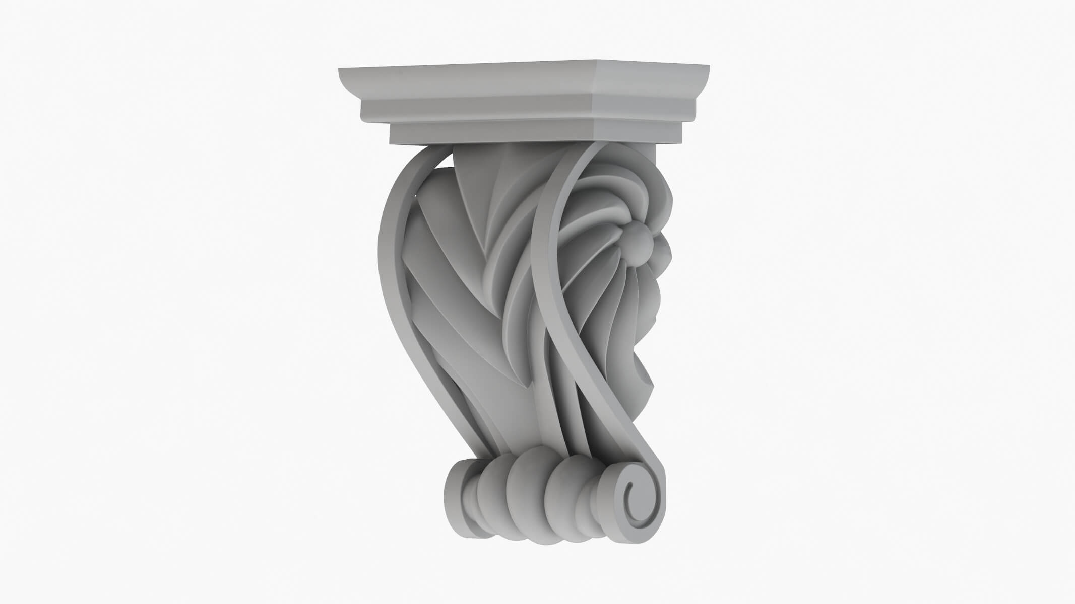 Scroll Corbel 46 - 3D Model by frezzy
