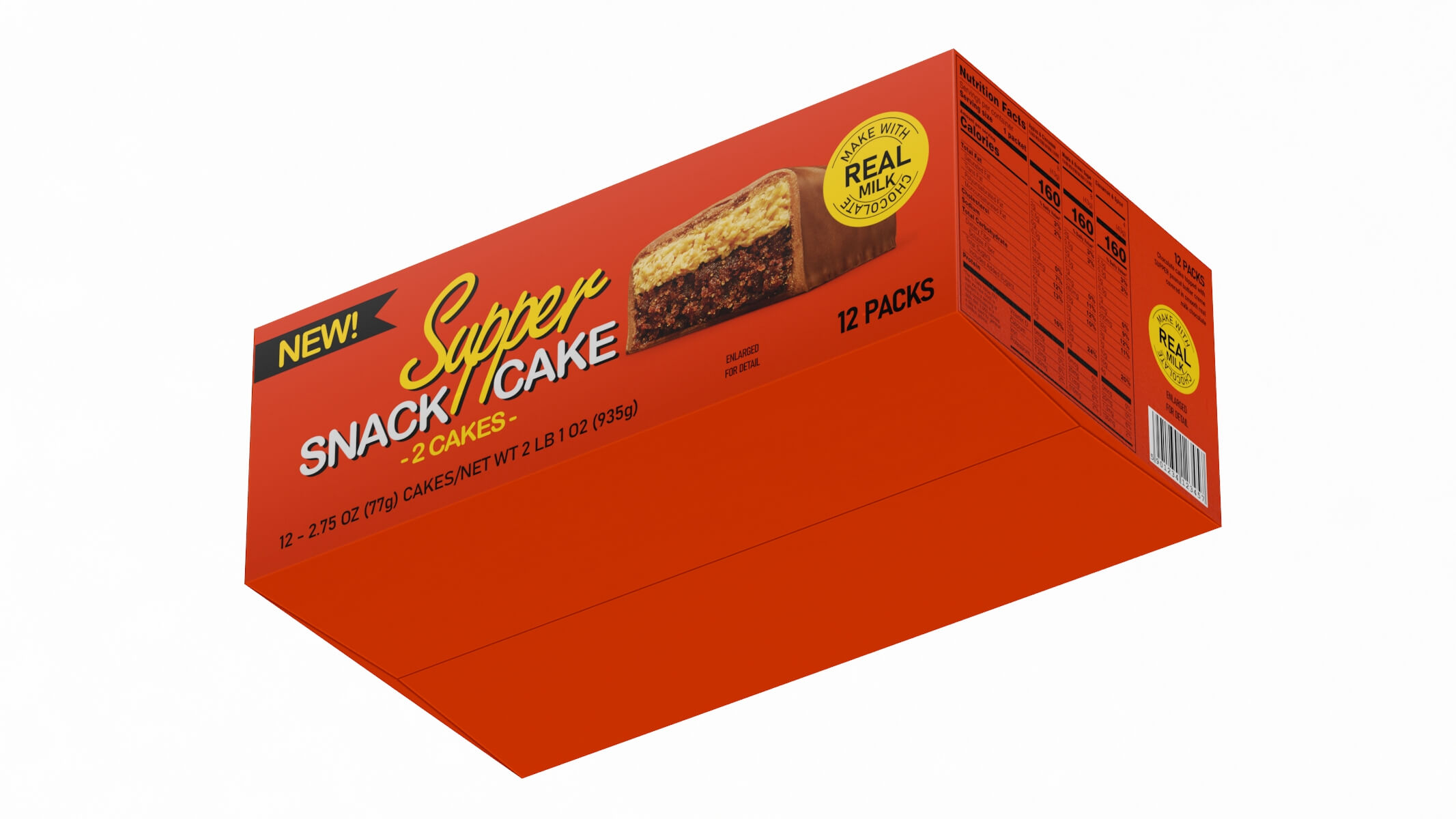 Snack Cakes Low Poly 3D Model by frezzy