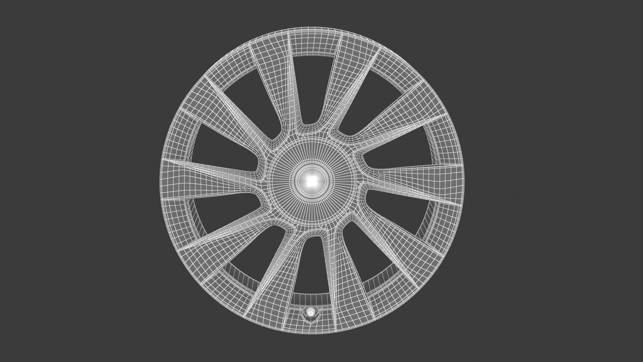 Tesla Car Rim 03 - 3D Model by frezzy